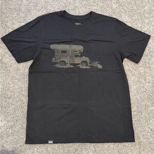 REI Co-Op Snow Plow Black Graphic T-Shirt